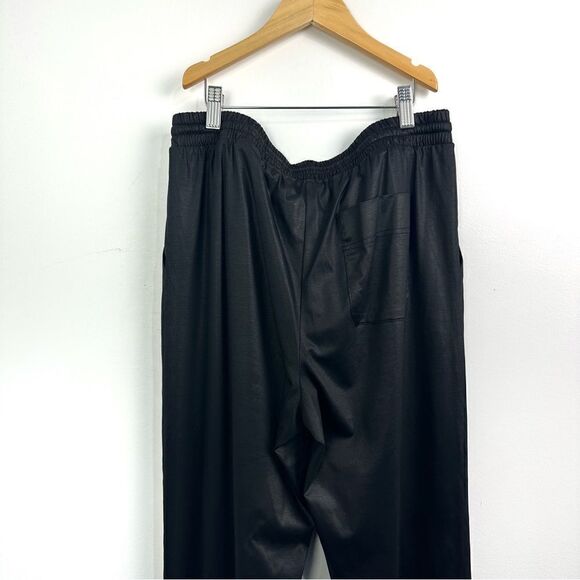 T Alexander Wang Black Satin Jogger Style Pant Sz Small - Picture 12 of 16
